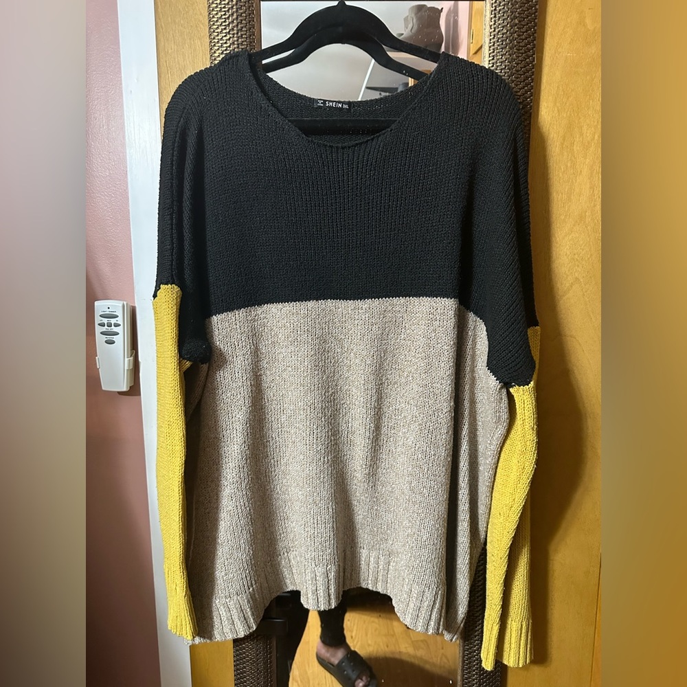 Colorblock knit sweater